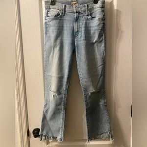 MOTHER Denim The insider Crop Step Chew Jeans